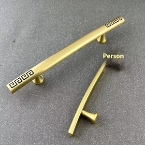 Vintage Chinese Style Brass Cabinet <strong>Door</strong> Handle Small Brass Shoe Cabinet Handle New Old World Design for Living Room 30mm Height - Product Image 2