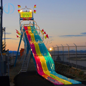 Ngoài trời trẻ em công viên chủ đề di động vui chơi giải trí cơ sở cài đặt tùy chỉnh không được hỗ trợ nhựa cầu vồng khô trượt - Product Image 6