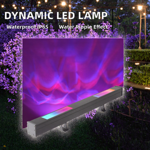 80W DMX512 ngoài trời dẫn tường máy giặt đầy đủ màu sắc RGBW 3D nước năng động gợn máy chiếu IP65 không thấm nước ra90 Bảo hành <span class=keywords><strong>3</strong></span> năm - Product Image 2