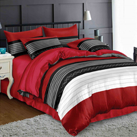 Nouvelle conception, ensembles de draps 100% polyester, draps doux et respirants, ensembles de draps personnalisés 6 pièces, ensembles de literie taille king pour la maison
