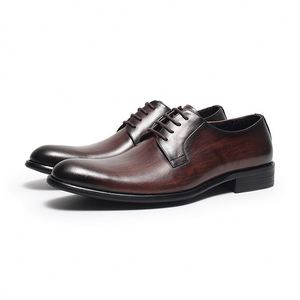 Nouvelles Chaussures Habillées pour Hommes en Cuir Pleine Fleur Faites à la Main Modèle 2025 – Imperméables et Respirantes à Lacets pour l'Automne – Tailles 37-46 - Product Image 5