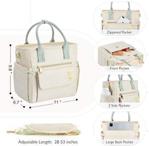 Échantillon gratuit, sac isotherme pliable de grande capacité pour la livraison de nourriture, le pique-nique, le camping, le déjeuner, panier isotherme portable utile - Product Image 2