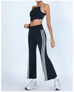 Femmes grande taille imprimé Gym Fitness porter taille élastique Yoga ensemble comprenant soutien-gorge et vêtements d'entraînement en vente - Product Image 3