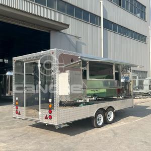 Ins Popular Mobile Bar Catering Food Trailer Multifunctional Food Truck <b>Double</b> Sinks With Hot And Cold Water Cart - Product Image 4
