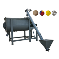 Mélangeur horizontal robuste de 2000 L pour sciure de bois, ciment, mortier sec, machine à mélanger la poudre de colle de ciment HPMC à double hélice