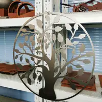 CNC schneiden Wandbehang Metall Baum des Lebens Wand kunst Dekor im Freien Metall Garten Kunst Großhandel