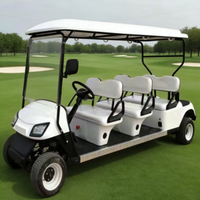 Voiturette de golf électrique 6 places avec cadre renforcé, roues personnalisables d'origine pour parcours de golf et trajets quotidiens sur les dunes