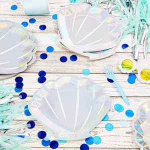 Platos Desechables de Papel con Diseño Holográfico de 9 Pulgadas, Estilo Moderno, Decoraciones para Fiestas Temáticas, Cumpleaños y Días Festivos, Gran Venta - Product Image 4