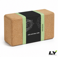 Ensemble de blocs de yoga en liège 100% naturel avec sangle, brique de Pilates écologique antidérapante à bords arrondis pour le yoga, la danse, la remise en forme, la salle de sport