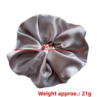 Chouchou en satin classique, élégant et polyvalent de haute qualité pour femme, luxueux et surdimensionné (20 cm), fait main, accessoire de cheveux pour mariage