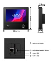 Lecteur de cartes de contrôle d'accès TCP RJ45 Feocey en gros, scanner de codes QR WIFI, protocole ISO1443A/B, lecteur de cartes d'identité de porte 13.56MHz 5-20CM Noir