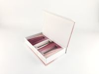 Boîte cadeau magnétique personnalisée en carton rigide mat pour cosmétiques, rouges à lèvres et brillants à lèvres, faite à la main, recyclable, avec gaufrage