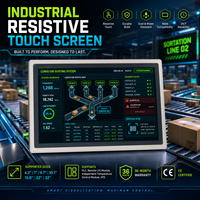Mochuan Pantalla Táctil PLC de 15.6 Pulgadas, Controlador HMI Compatible con Modbus, Monitor Programable para Control Industrial