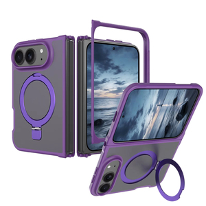 Étui avec béquille rotative à 360° pour iPhone 18 Fold, mat, magnétique, TPU PC, anti-chute, anti-rayures, housse de protection pliable - Product Image 4