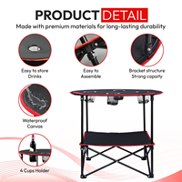 Table pliante portable pour pique-nique, hôtel, camping – Design moderne durable, légère, en acier inoxydable et fer, idéale pour salle de sport, cuisine, extérieur