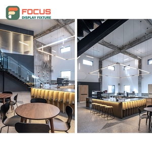 ตู้โชว์กาแฟสมัยใหม่ ตู้ไม้หน้ากระจก ช่องจัดแสดงอุปกรณ์เสริม ตู้โชว์สินค้าคาเฟ่ - Product Image 4