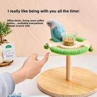 Support de perchoir pour oiseaux Tafit avec mangeoire, facile à nettoyer, amovible, pour perroquets de petite et moyenne taille comme les cockatoos, les agapornis
