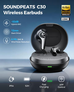 Soundpeats C30หูฟังอินเอียร์หูฟังเอียร์บัดแบบ In-Ear พร้อมไฟ LED แสดงสถานะ LDAC IP54กันน้ำสำหรับการโทรที่ชัดเจน - Product Image 2