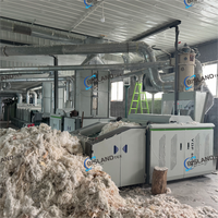 Machines de recyclage et de cardage pour les déchets textiles, les vêtements en jean, les déchets de tapis, pour transformer les déchets en fibres de filature