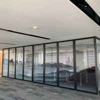 Système de cloison en verre de haute qualité, cadre en aluminium, épaisseur 85 mm, design modulaire, panneau pour espaces commerciaux extérieurs, chambre à coucher