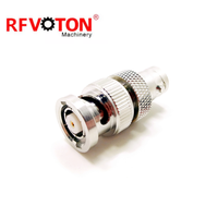 Adaptateur RF coaxial RP-BNC mâle vers BNC femelle en laiton (RF) conforme RoHS, en stock, fourni par l'usine