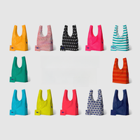 Sac de courses pliable en nylon écologique Ripstop, personnalisé avec logo, pour l'emballage et le transport, réutilisable et recyclable, design mode sur mesure