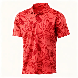 Polo imprimé pour hommes, style décontracté et professionnel, en maille douce pour la peau, confortable, coloré, à manches courtes, idéal pour les trajets quotidiens - Product Image 4