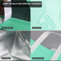 Sac de livraison alimentaire non tissé avec doublure en aluminium, imprimé sur mesure pour les commandes de pâtisserie, de gâteaux et de plats à emporter
