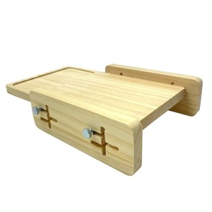 Trancheuse à pain en bois, outil de cuisine domestique pour comptoir, trancheuse/diviseuse de pain grillé et de bagels, en bambou et bois. - Product Image 3