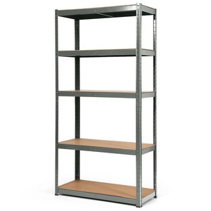 Light Duty Metal Racking Steel MDF Adjustable Shelving 5-Layer Galvanizing Rack Garage Metal <b>Shelves</b> Home Steel Display Shelving - Product Image 1