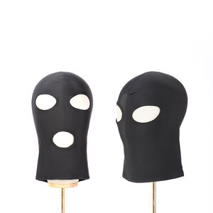 Black Wolf <span class=keywords><strong>SM</strong></span> Jeux pour adultes, casque de jeu, yeux ouverts, bouche réglable, unisexe, en spandex, bondage, capuche en <span class=keywords><strong>latex</strong></span> avec bandeau inclus - Product Image 5