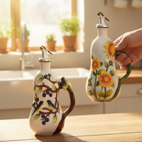 Licht luxe Europese handgeschilderde keramische opbergpot oliepot kruidenpot op maat gemaakte keukenartikelen huisdecoratie cadeau