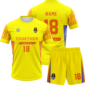 Custom Sublimatie Unisex Voetbalshirts Set - 100% Polyester Ademend Snel Droogend Voetbaltenue Digitale Print Naam Teamnummers - Product Image 4