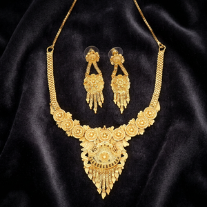 Traditional Orthodox Jewelry Set Gold-Plated Micro Forming Necklaces Wedding Season Diamond Pearl Copper Brass Chapado En Oro - Product Image 1