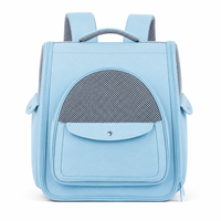 Sac à dos de transport pour chat YAOYUE couleur bonbon avec fenêtre en maille, sac pliable en tissu Oxford pour chat avec poche avant, 4 couleurs pour chats