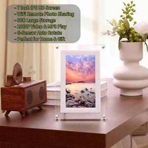 7 pouces 8 Go IPS écran cadre Photo numérique TFT LCD IPS écran vidéo cadre photo numérique avec MP4 et AVI <span class=keywords><strong>Format</strong></span> MP3 Audio - Product Image 2