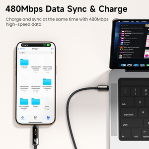 Câble Toocki double fonction, charge rapide 100W, synchronisation 480 Mbps, contrôle tactile pour les trajets quotidiens - Product Image 6