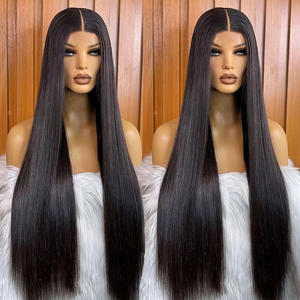 30 32 Pouces Os Droite Avant de Lacet Perruque avec 4x4 13x4 Densité 2550 Raw Vietnamien Remy Cheveux Frange Perruques pour les Femmes - Product Image 3