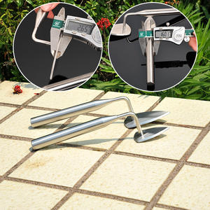 เครื่องเจาะหลุมเสาไม้แบบคู่ ขนาด 6 นิ้ว ทำจากสแตนเลส เครื่องมือทำสวนแบบใช้มือ สีเงิน ผลิตในจีน - Product Image 1