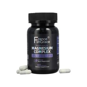 Suplemento de Magnesio Complejo 500mg Sin GMO, 120 Cápsulas Veganas de Magnesio para Dormir, Salud Muscular y Cardíaca, 60 Cápsulas - Product Image 1