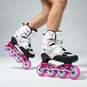 Patins à roulettes pour adultes, cadre en aluminium CNC, 4 roues, roulements ABEC, botte rigide, freestyle, slalom, vitesse, pour hommes et femmes - Product Image 1