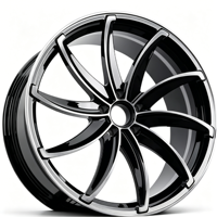 Nouvelles jantes en alliage forgé JWYC 19-24 pouces à rayons multiples 5x108-5x120, haute résistance et légèreté, finition noire pour X3/X4/X5