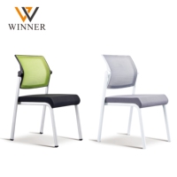 Chaises de bureau ergonomiques en plastique au design moderne pour salle de classe, salle de réunion, bureau, maison, bureau, étude et formation avec accoudoirs