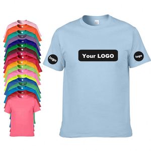 Camiseta de algodón de alta calidad de 230 g/m² con logotipo personalizado por sublimación para hombre, camiseta extragrande de peso pesado para bordado. - Product Image 1