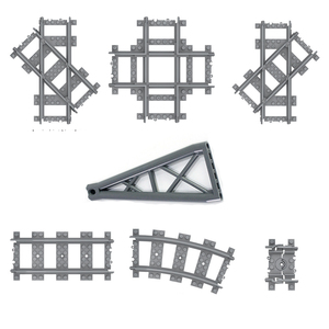 <strong>City</strong> <strong>Trains</strong> Flexible <strong>Tracks</strong> Forked Straight Curved Soft Rails <strong>Track</strong> Switch Building Blocks Compatible <strong>Legoeds</strong> 53400 53401 Bricks - Product Image 3