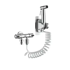 Wholesale Bath Faucet Shower Sets 304 Stainless Steel Handheld Toilet Bidet Spray Bathroom accessories Pressurized Spray Gun