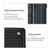 Valise rigide durable à ouverture frontale avec serrure TSA 360 °   Valises à roulettes silencieuses pour les voyages d'affaires quotidiens