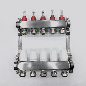 Collecteur d'eau hydronique en acier inoxydable au design moderne pour chauffage par le sol, 110v/220v/230v, utilisation en appartement et en hôtel, flexible - Product Image 1