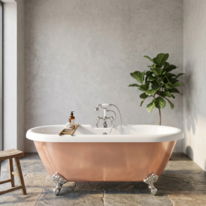 Elegant Luxury Oval Freestanding Cast Iron Bathtub Porcelain Enameled Durable Without Lid for Adults <b>BATHING</b>-Indian Home Crafts - Product Image 3