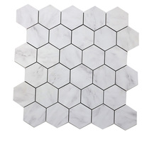 Carreaux muraux en mosaïque composite céramique, motifs variés, à coller, pour murs intérieurs de villas, hôtels, piscines, forme hexagonale - Vente en gros usine